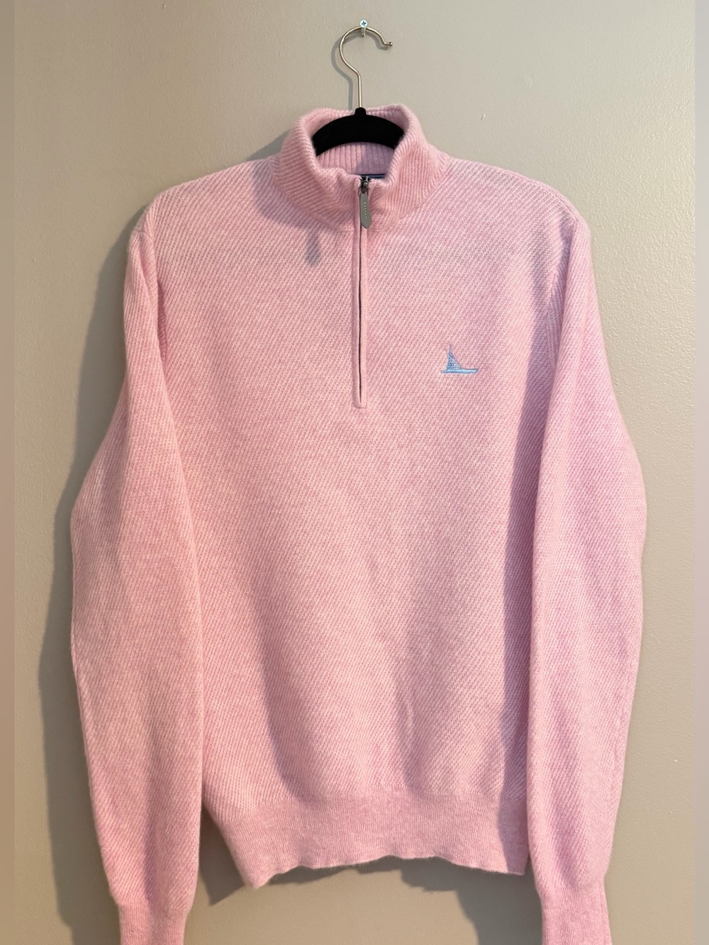 Vineyard Vines Cashemere Light Pink Half-Zip Pullover